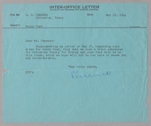 [Inter-Office Letter from G. D. Ulrich to D. W. Kempner, May 29, 1944]