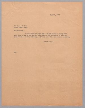 [Letter from D. W. Kempner to G. D. Ulrich, May 23, 1944]
