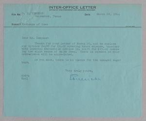 [Inter-Office Letter from G. D. Ulrich to D. W. Kempner, March 22, 1944]