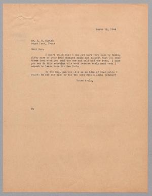 [Letter from D. W. Kempner to G. D. Ulrich, March 13, 1944]