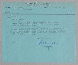 [Inter-Office Letter from G. D. Ulrich to D. W. Kempner, February 07, 1944]