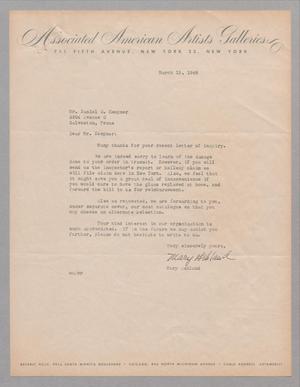 [Letter from Mary Ashland to D. W. Kempner, March 13, 1948]