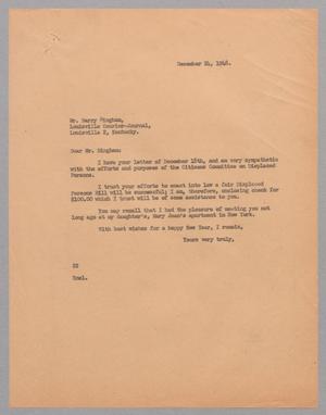 [Letter from D. W. Kempner to Barry Bingham, December 24, 1948]