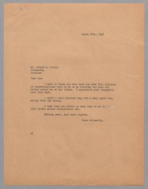 [Letter from Daniel W. Kempner to Joseph R. Bertig, March 30, 1948]