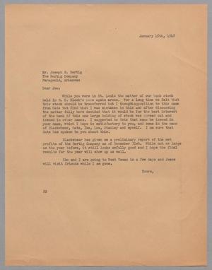Primary view of object titled '[Letter from D. W. Kempner to Joseph R. Bertig, January 15, 1948]'.