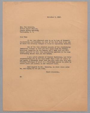 [Letter from Daniel W. Kempner to Tom Connally, November 9, 1948]