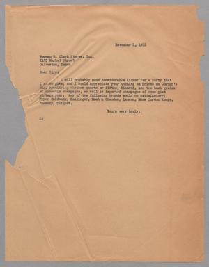 [Letter from Daniel W. Kempner to Norman B. Clark Incorporated, November 4, 1948]
