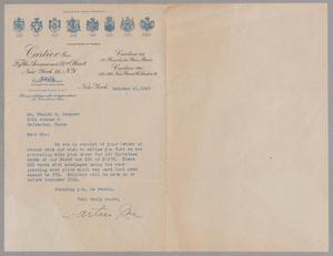 [Letter from Cartier Inc. to Daniel W. Kempner, October 25, 1948]