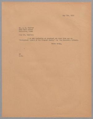 [Letter from Daniel W. Kempner to J. D. Claitor, May 7, 1948]
