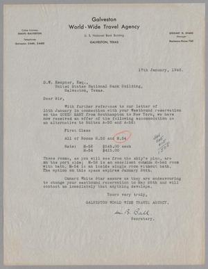 [Letter from M. B. Ball to D. W. Kempner, January 17, 1948]