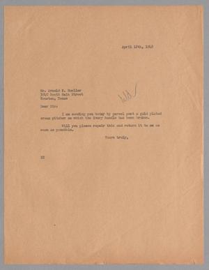 [Letter from Daniel W. Kempner to Arnold K. Mueller, April 12, 1948]
