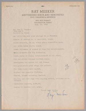 [Letter from Ray Meeker to D. W. Kempner, January 20, 1948]