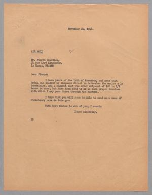 [Letter from Daniel W. Kempenr to Pierre Chardine, November 24, 1948]