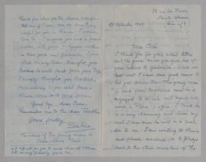 [Letter from Sabine Chardine to Jeane Kempner, September 29, 1948]