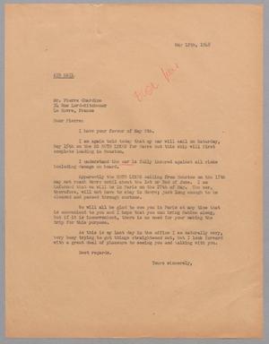 [Letter from D. W. Kempner to Pierre Chardine, May 12, 1948]