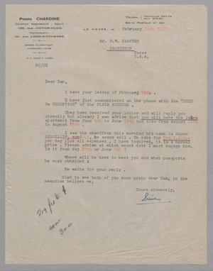 [Letter from Pierre Chardine to D. W. Kempner, February 16, 1948]