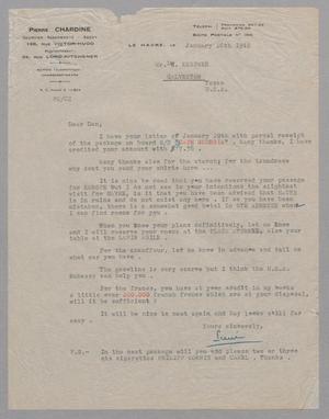 [Letter from Pierre Chardine to D. W. Kempner, January 26, 1948]