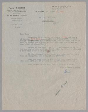 [Letter from Pierre Chardine to D. W. Kempner, March 06, 1948]