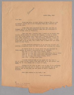 [Letter from D. W. Kempner to Jacob McGavock Dickinson, April 13, 1948]