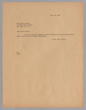 [Letter from A. H. Blackshear, Jr. to Inge Freund, May 14, 1948]