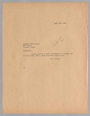 [Letter from Daniel W. Kempner to Jackson Seed Company, April 6, 1948]