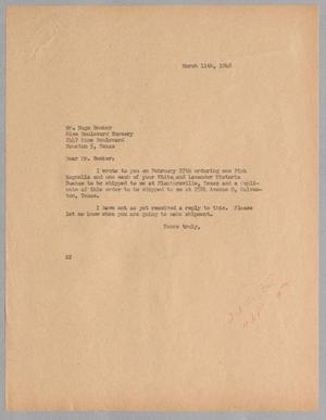 [Letter from Daniel W. Kempner to Hugo Becker, March 11, 1948]