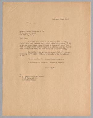 [Letter from D. W. Kempner to Peter Henderson & Co., February 21, 1948]