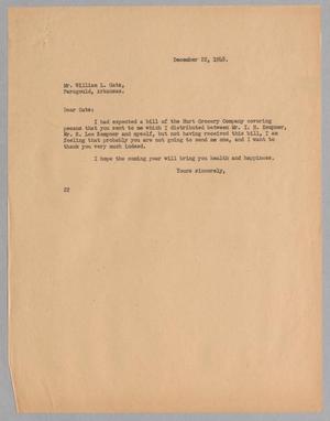 [Letter from Daniel W. Kempner to William L. Gatz, December 22, 1948]
