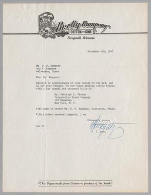 [Letter from William L. Gatz to Daniel W. Kempner, December 4, 1948]