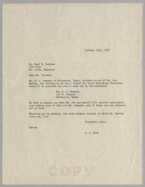 [Letter from William L. Gatz to Earl H. Painter, October 23, 1948]