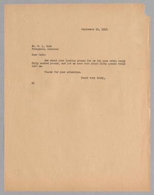 [Letter from Daniel W. Kempner to William L. Gatz, September 16, 1948]