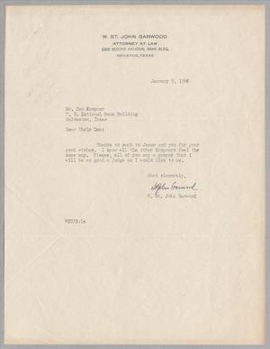 [Letter from John Garwood to Daniel W. Kempner, January 9, 1948]