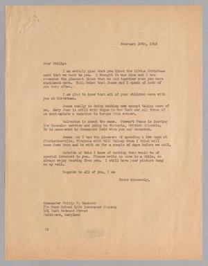 [Letter from D. W. Kempner to Philip F. Hambsch, February 20, 1948]