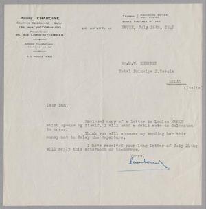 Primary view of object titled '[Letter from Pierre Chardine to D. W. Kempner, July 26, 1948]'.