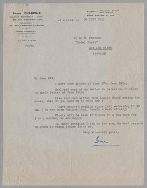 [Letter from Pierre Chardine to D. W. Kempner, June 29, 1948]