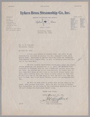 [Letter from J. G. Tompkins to D. W. Kempner, January 22, 1948]