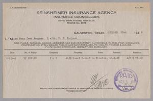 [Invoice for Property Insurance, October 1948]