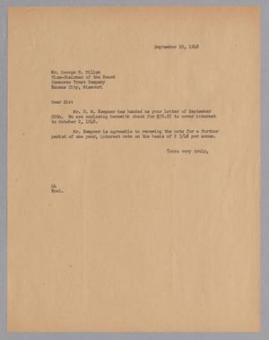 Primary view of object titled '[Letter from A. H. Blackshear, Jr. to George W. Dillion, September 22, 1948]'.