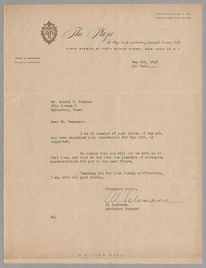 Primary view of object titled '[Letter from Al Salomone to Daniel W. Kempner, May 6, 1948]'.