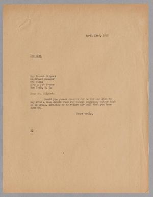 [Letter from Daniel W. Kempner to Ernest Hilpert, April 23, 1948]