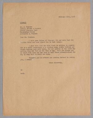 [Letter from Daniel W. Kempner to J. Pearson, February 16, 1948]