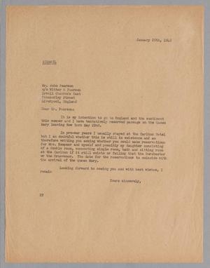 [Letter from D. W. Kempner to John Pearson, January 28, 1948]