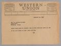 Thumbnail image of item number 1 in: '[Telegram from D. W. Kempner to H. Robinson Safford, December 31, 1948]'.