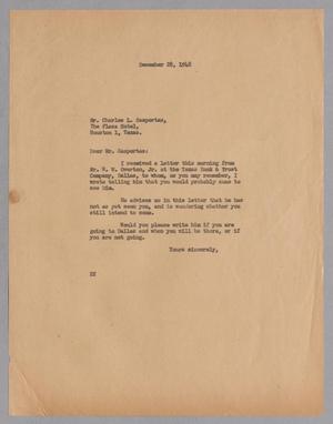 [Letter from Daniel W. Kempner to Charles L. Sasportas, December 28, 1948]