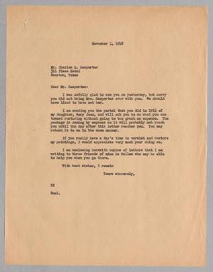 [Letter from Daniel W. Kempenr to Charles L. Sasportas, November 1, 1948]