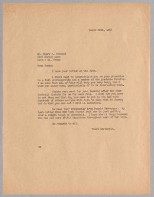 [Letter from Daniel W. Kempner to Henry B. Stenzel, March 26, 1948]