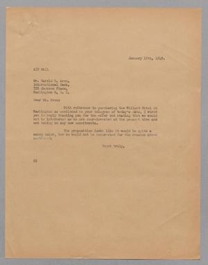 [Letter from Daniel W. Kempner to Harold G. Aron, January 19, 1949]