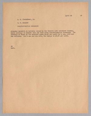 [Letter from A. H. Blackshear, Jr. to Daniel W. Kempner, April 20, 1948]