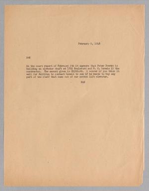 [Letter from Robert L. Kempner to Daniel W. Kempner, February 6, 1948]