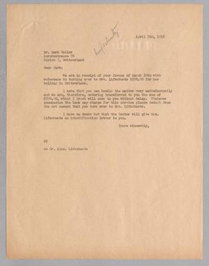 [Letter from Daniel W. Kempner to Mark F. Heller, April 5, 1948]